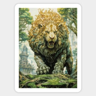 Earth Elemental Lion Sticker